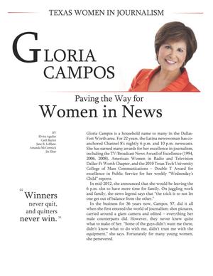 Primary view of object titled 'Gloria Campos, Paving the Way for Women in News'.