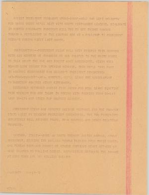 Primary view of object titled '[News Script: Soviet president leaves]'.