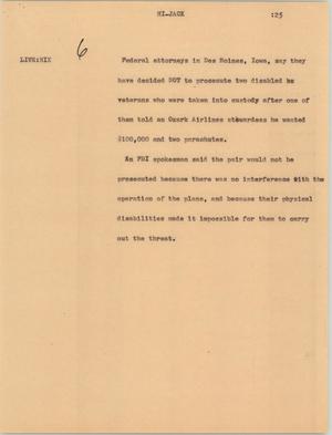 Primary view of object titled '[News Script: Hi-jack]'.