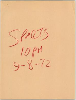 Primary view of object titled '[News Script: 10PM sports]'.