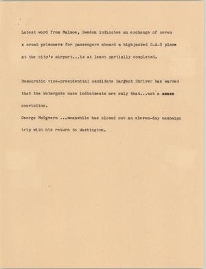 Primary view of object titled '[News Script: Prisoner exchange]'.