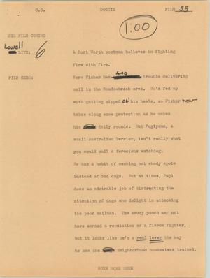 Primary view of object titled '[News Script: Doggie]'.