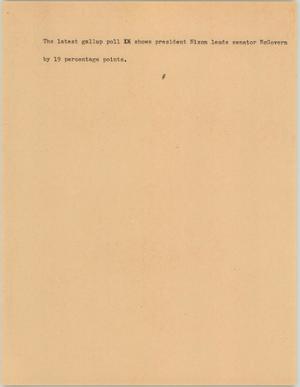 Primary view of object titled '[News Script: Presidential poll]'.