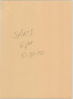 Primary view of object titled '[News Script: 6PM sports]'.