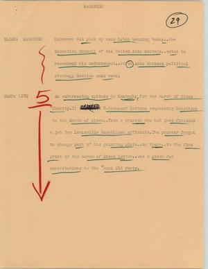 Primary view of object titled '[News Script: McGovern]'.