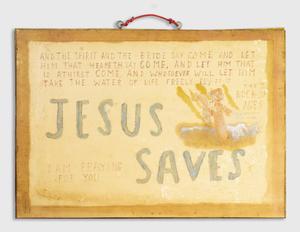Primary view of object titled 'Jesus saves'.
