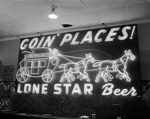 Primary view of object titled '[Advertising for Lone Star Beer sign]'.