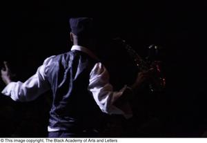 Primary view of object titled '[Six Brothers on Sax Concert Photograph UNTA_AR0797-174-027-2326]'.