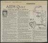 Clipping: [Clipping: AIDS Quilt: This cloth has much to teach us]