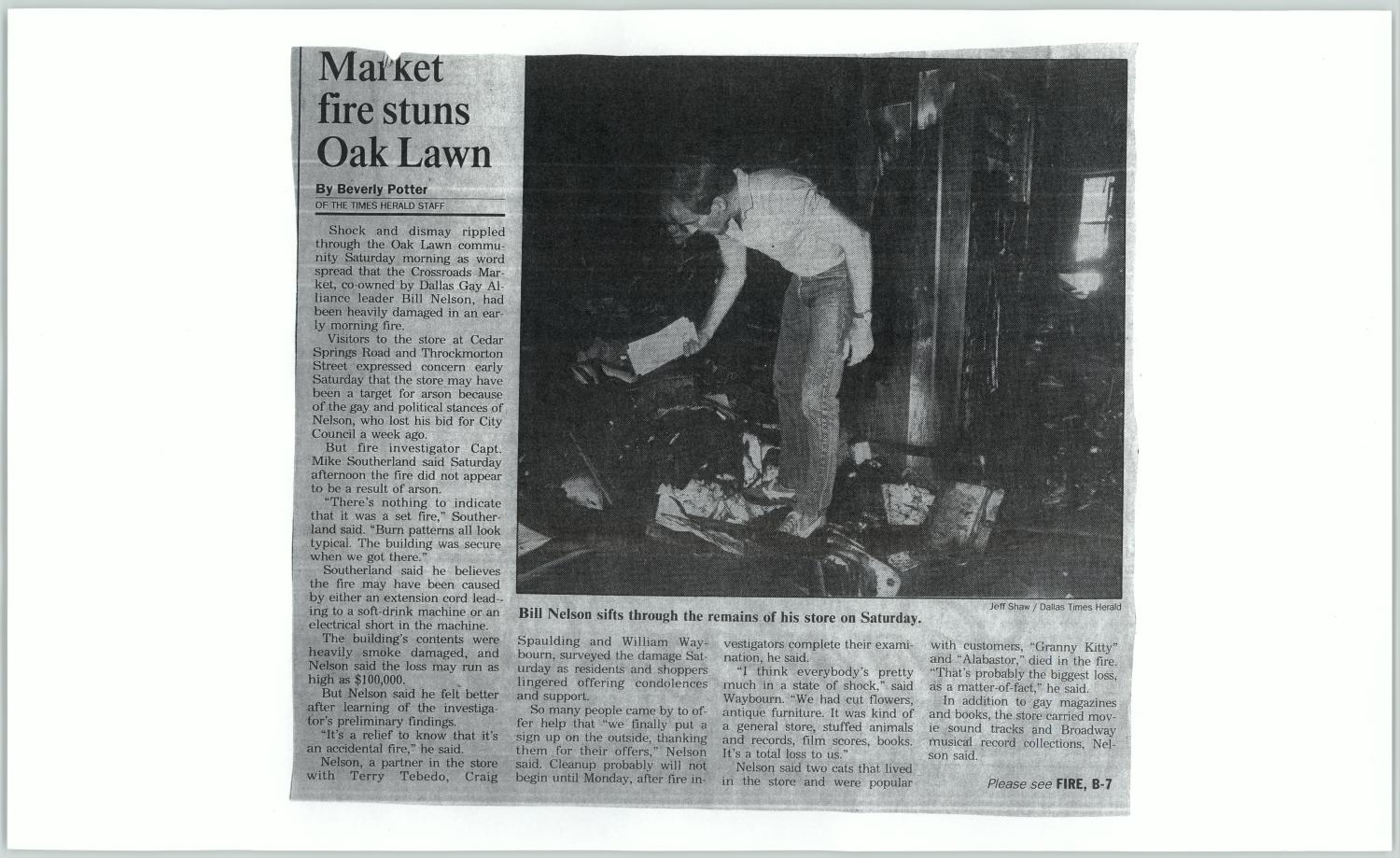 [Clipping: Market fire stuns Oak Lawn]
                                                
                                                    [Sequence #]: 1 of 4
                                                