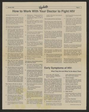 Primary view of object titled 'How to Work With Your Doctor to Fight HIV, January 1992'.