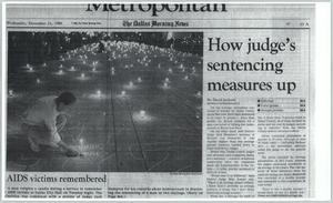 Primary view of object titled '[Clipping: How judge's sentencing measures up]'.