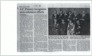 Primary view of object titled '[Clipping: J.C. Penney recognizes area volunteer efforts]'.