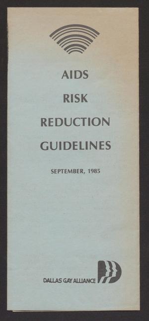 Primary view of object titled 'AIDS Risk Reduction Guidelines'.