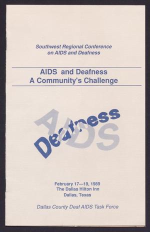 Primary view of object titled 'AIDS and Deafness: A Community's Challenge'.