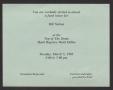 Thumbnail image of item number 1 in: '[Invitation for a Bill Nelson campaign fundraiser, March 5, 1985]'.
