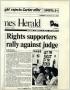 Thumbnail image of item number 1 in: '[Clipping: Rights supporters rally against judge]'.
