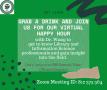 Primary view of [Library and Information Science Student Association Virtual Happy Hour Flyer]