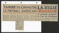Thumbnail image of item number 1 in: '[Clipping: Tanger va Connaitre le Football American]'.