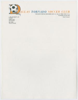 Primary view of object titled '[Soccer club letterhead]'.