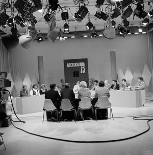 Primary view of object titled '[Debate on set]'.