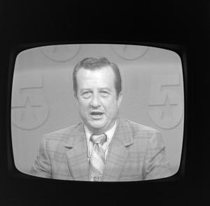 Primary view of object titled '[Harold Taft on television]'.