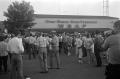 Photograph: [Crowd in front of the WBAP building]