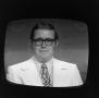 Photograph: [Journalist on television]