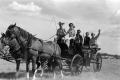 Photograph: [Wygant on a WBAP wagon]
