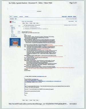 Primary view of object titled '[Email from Robert Emery to Evans Harris, October 12, 2011]'.