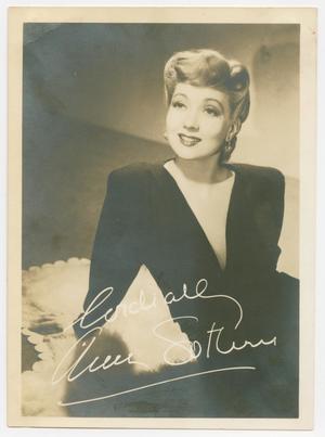 Primary view of object titled '[Letter from Ann Sothern]'.