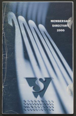 Primary view of object titled 'Membership Directory 2000'.