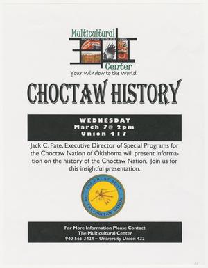 Primary view of object titled '[Choctaw History event flyer]'.