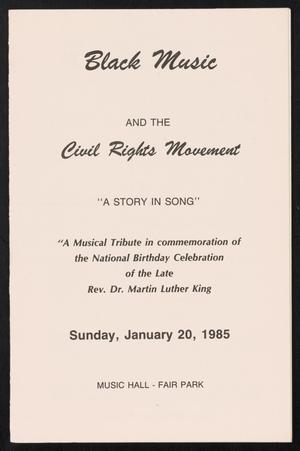 Primary view of object titled '[Program: Black Music and the Civil Rights Movement]'.
