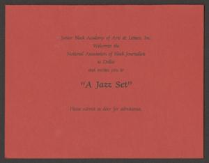 Primary view of object titled '[Invitation: A Jazz Set]'.