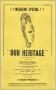 Thumbnail image of item number 1 in: '[Poster for Our Heritage]'.