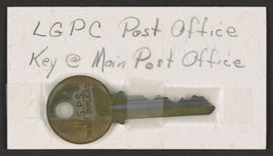 Primary view of object titled '[LGPC: Post Office Key]'.