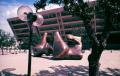 Photograph: [The Dallas Piece sculpture in front of Dallas City Hall]