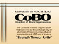 Thumbnail image of item number 1 in: '[Coalition of Black Organizations 2006-2007 slideshow]'.