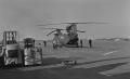 Photograph: [Marine helicopter on flight deck]