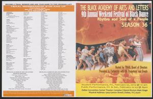 Primary view of object titled '[Program: 9th Annual Weekend Festival of Black Dance]'.