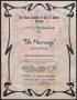 Thumbnail image of item number 1 in: '[Flyer: The Marriage]'.