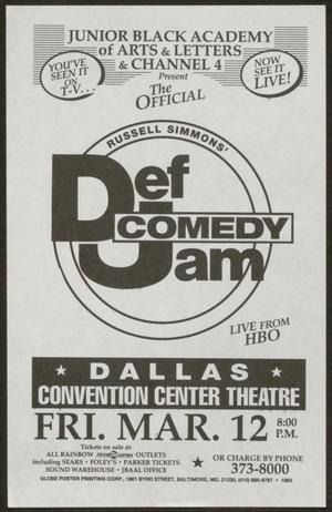 Primary view of object titled '[Flyer: Def Comedy Jam]'.