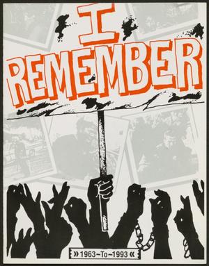 Primary view of object titled '[Program: I Remember. . . Thirty Years After the March on Washington: Images of the Civil Rights Movement]'.
