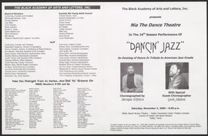 Primary view of object titled '[Program: Dancin' Jazz]'.