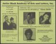 Primary view of [Flyer: September at the Junior Black Academy of Arts and Letters, Inc.]