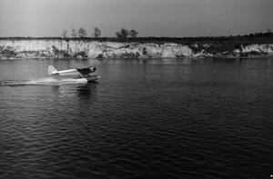 Primary view of object titled '[Seaplane on water]'.