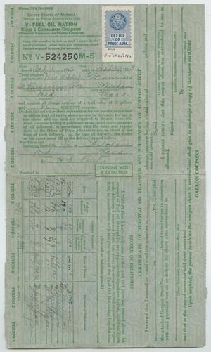 Primary view of object titled '[Application 524250 for Mileage Ration]'.