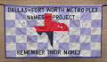 Photograph: [Front and back of The DFW Metroplex's NAMES Project banner]