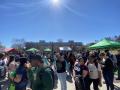 Primary view of [Students outside the UNT Union during UnionFest]